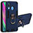 Custodia Silicone e Plastica Opaca Cover con Magnetico Anello Supporto Y01B per Samsung Galaxy A40