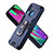 Custodia Silicone e Plastica Opaca Cover con Magnetico Anello Supporto Y01B per Samsung Galaxy A40