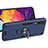Custodia Silicone e Plastica Opaca Cover con Magnetico Anello Supporto Y01B per Samsung Galaxy A50