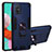 Custodia Silicone e Plastica Opaca Cover con Magnetico Anello Supporto Y01B per Samsung Galaxy A51 4G