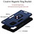 Custodia Silicone e Plastica Opaca Cover con Magnetico Anello Supporto Y01B per Samsung Galaxy A51 4G