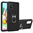 Custodia Silicone e Plastica Opaca Cover con Magnetico Anello Supporto Y01B per Samsung Galaxy A71 5G