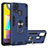 Custodia Silicone e Plastica Opaca Cover con Magnetico Anello Supporto Y01B per Samsung Galaxy M31