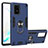 Custodia Silicone e Plastica Opaca Cover con Magnetico Anello Supporto Y01B per Samsung Galaxy M80S