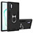 Custodia Silicone e Plastica Opaca Cover con Magnetico Anello Supporto Y01B per Samsung Galaxy Note 10 Plus 5G