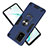 Custodia Silicone e Plastica Opaca Cover con Magnetico Anello Supporto Y01B per Samsung Galaxy S10 Lite