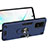 Custodia Silicone e Plastica Opaca Cover con Magnetico Anello Supporto Y01B per Samsung Galaxy S10 Lite