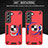 Custodia Silicone e Plastica Opaca Cover con Magnetico Anello Supporto Y01B per Samsung Galaxy S21 5G