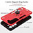 Custodia Silicone e Plastica Opaca Cover con Magnetico Anello Supporto Y01B per Samsung Galaxy S21 Plus 5G