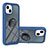 Custodia Silicone e Plastica Opaca Cover con Magnetico Anello Supporto YB1 per Apple iPhone 13