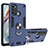 Custodia Silicone e Plastica Opaca Cover con Magnetico Anello Supporto YB1 per Motorola Moto G60