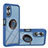 Custodia Silicone e Plastica Opaca Cover con Magnetico Anello Supporto YB1 per Oppo A17