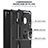 Custodia Silicone e Plastica Opaca Cover con Magnetico Anello Supporto YF1 per Samsung Galaxy A21