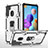 Custodia Silicone e Plastica Opaca Cover con Magnetico Anello Supporto YF1 per Samsung Galaxy A21