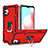 Custodia Silicone e Plastica Opaca Cover con Magnetico Anello Supporto YF1 per Samsung Galaxy A32 5G Rosso