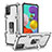 Custodia Silicone e Plastica Opaca Cover con Magnetico Anello Supporto YF1 per Samsung Galaxy A51 4G