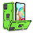 Custodia Silicone e Plastica Opaca Cover con Magnetico Anello Supporto YF1 per Samsung Galaxy A71 5G Verde Pastello