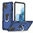 Custodia Silicone e Plastica Opaca Cover con Magnetico Anello Supporto YF1 per Samsung Galaxy A81