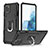 Custodia Silicone e Plastica Opaca Cover con Magnetico Anello Supporto YF1 per Samsung Galaxy A81