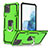 Custodia Silicone e Plastica Opaca Cover con Magnetico Anello Supporto YF1 per Samsung Galaxy A81 Verde Pastello
