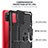 Custodia Silicone e Plastica Opaca Cover con Magnetico Anello Supporto YF1 per Samsung Galaxy M02s