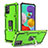 Custodia Silicone e Plastica Opaca Cover con Magnetico Anello Supporto YF1 per Samsung Galaxy M40S Verde Pastello