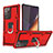 Custodia Silicone e Plastica Opaca Cover con Magnetico Anello Supporto YF1 per Samsung Galaxy Note 20 Ultra 5G Rosso