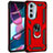 Custodia Silicone e Plastica Opaca Cover con Magnetico Anello Supporto Z01 per Motorola Moto Edge 30 Pro 5G