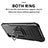 Custodia Silicone e Plastica Opaca Cover con Magnetico Anello Supporto ZJ1 per Samsung Galaxy A03s