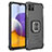 Custodia Silicone e Plastica Opaca Cover con Magnetico Anello Supporto ZJ1 per Samsung Galaxy F42 5G