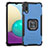 Custodia Silicone e Plastica Opaca Cover con Magnetico Anello Supporto ZJ1 per Samsung Galaxy M02