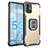 Custodia Silicone e Plastica Opaca Cover con Magnetico Anello Supporto ZJ2 per Samsung Galaxy A51 4G Oro