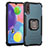 Custodia Silicone e Plastica Opaca Cover con Magnetico Anello Supporto ZJ2 per Samsung Galaxy A70