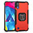 Custodia Silicone e Plastica Opaca Cover con Magnetico Anello Supporto ZJ2 per Samsung Galaxy M10 Rosso