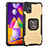 Custodia Silicone e Plastica Opaca Cover con Magnetico Anello Supporto ZJ2 per Samsung Galaxy M31s