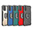 Custodia Silicone e Plastica Opaca Cover con Magnetico Anello Supporto ZJ2 per Samsung Galaxy Note 20 5G