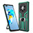 Custodia Silicone e Plastica Opaca Cover con Magnetico Anello Supporto ZL1 per Huawei Mate 40 Pro+ Plus Verde
