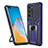 Custodia Silicone e Plastica Opaca Cover con Magnetico Anello Supporto ZL1 per Huawei P40 Pro Blu