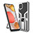 Custodia Silicone e Plastica Opaca Cover con Magnetico Anello Supporto ZL1 per Samsung Galaxy A12