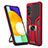 Custodia Silicone e Plastica Opaca Cover con Magnetico Anello Supporto ZL1 per Samsung Galaxy A52 5G Rosso
