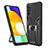 Custodia Silicone e Plastica Opaca Cover con Magnetico Anello Supporto ZL1 per Samsung Galaxy A52s 5G Nero