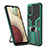 Custodia Silicone e Plastica Opaca Cover con Magnetico Anello Supporto ZL1 per Samsung Galaxy F02S SM-E025F Verde