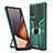 Custodia Silicone e Plastica Opaca Cover con Magnetico Anello Supporto ZL1 per Samsung Galaxy Note 20 5G Verde