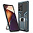 Custodia Silicone e Plastica Opaca Cover con Magnetico Anello Supporto ZL1 per Samsung Galaxy Note 20 Ultra 5G Ciano