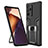 Custodia Silicone e Plastica Opaca Cover con Magnetico Anello Supporto ZL1 per Samsung Galaxy Note 20 Ultra 5G Nero