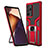 Custodia Silicone e Plastica Opaca Cover con Magnetico Anello Supporto ZL1 per Samsung Galaxy Note 20 Ultra 5G Rosso