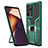 Custodia Silicone e Plastica Opaca Cover con Magnetico Anello Supporto ZL1 per Samsung Galaxy Note 20 Ultra 5G Verde