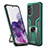 Custodia Silicone e Plastica Opaca Cover con Magnetico Anello Supporto ZL1 per Samsung Galaxy S20 5G Verde