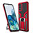 Custodia Silicone e Plastica Opaca Cover con Magnetico Anello Supporto ZL1 per Samsung Galaxy S20 Plus 5G Rosso