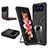 Custodia Silicone e Plastica Opaca Cover con Magnetico Anello Supporto ZL1 per Samsung Galaxy Z Flip3 5G Nero